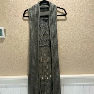 Gray soft knit sleeveless sweater